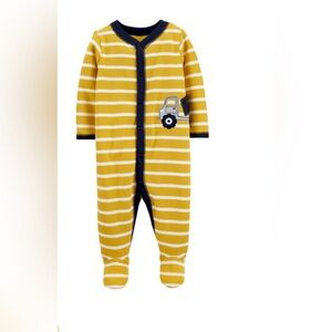 CARTER'S Construction Truck yellow Sleepsuit